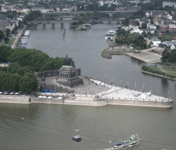 Coblence - Deutsches Eck avec téléphérique