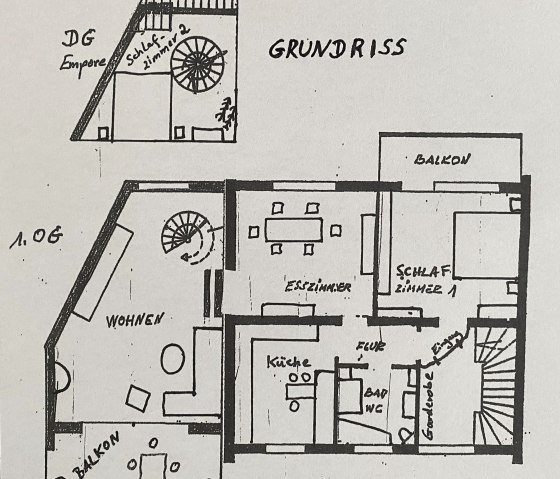 Grundriss der Ferienwohnung